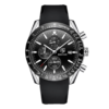 BENYAR BY-5140H Montre Homme Chronographe Étanche avec bracelet en Silicone – Noir & Argenté