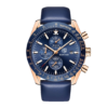 BENYAR BY-5140E Montre Homme Chronographe Étanche avec bracelet en Cuir – Bleu & Doré