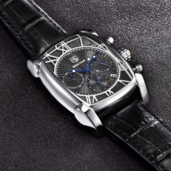 Alternative view of BENYAR BY-5113C – montre classique de luxe pour hommes avec bracelet en cuir - Noir