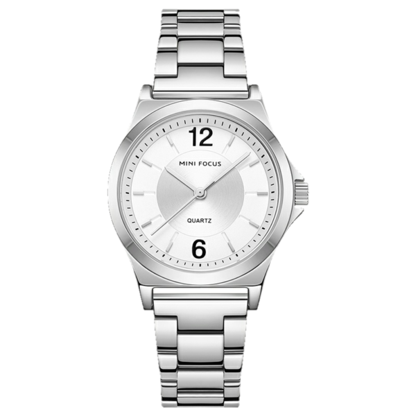 MINI FOCUS MF15 – montre chronographe de luxe pour femmes avec bracelet en acier inoxydable - Gris