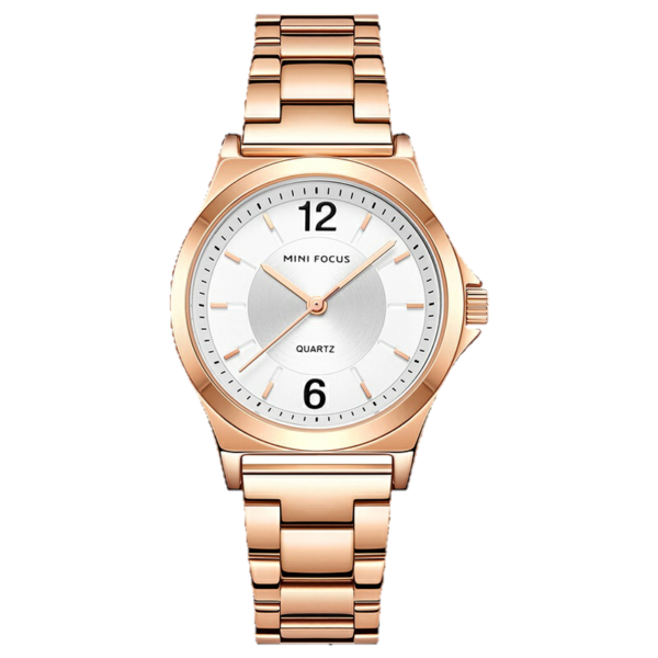 MINI FOCUS MF16 – montre chronographe de luxe pour femmes avec bracelet en acier inoxydable - Bronze