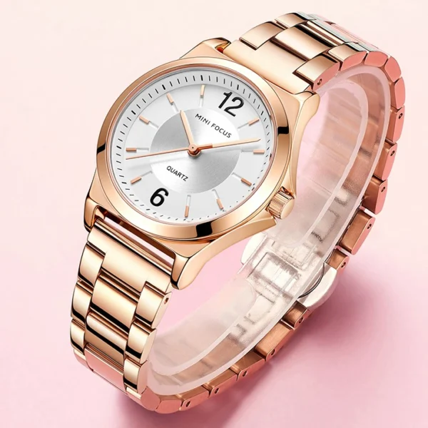 Alternative view of MINI FOCUS MF16 – montre chronographe de luxe pour femmes avec bracelet en acier inoxydable - Bronze