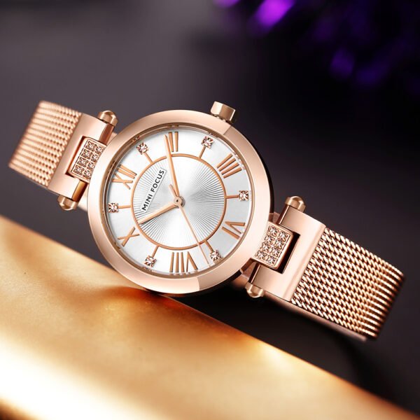 Alternative view of MINI FOCUS MF6 – montre chronographe de luxe pour femmes avec bracelet en acier inoxydable - Bronze