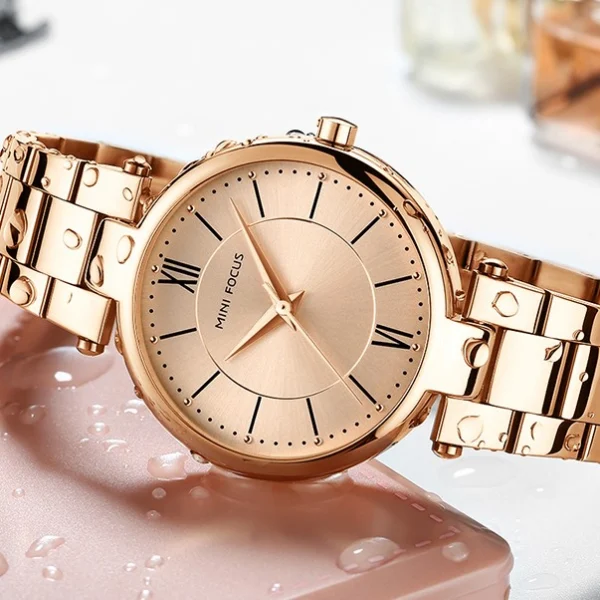 Alternative view of MINI FOCUS MF21 – montre chronographe de luxe pour femmes avec bracelet en acier inoxydable - Bronze