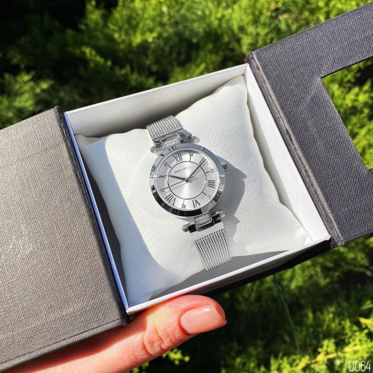 MINI FOCUS MF5 – montre chronographe de luxe pour femmes avec bracelet en acier inoxydable - Gris – Image 3