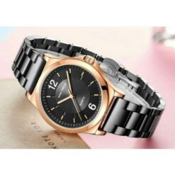Alternative view of MINI FOCUS MF13 – montre chronographe de luxe pour femmes avec bracelet en acier inoxydable - Noir