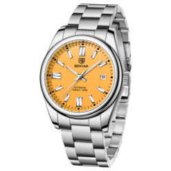 BENYAR BY-5185C Montre Homme Automatique Étanche en Acier Inoxydable - Orange