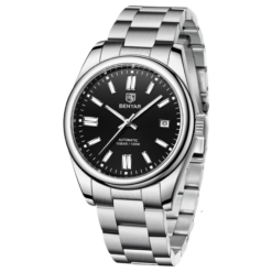 BENYAR BY-5185A Montre Homme Automatique Étanche en Acier Inoxydable - Noir