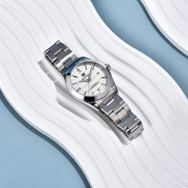 Alternative view of BENYAR BY-5208B Montre Homme Automatique Étanche en Acier Inoxydable - Blanc