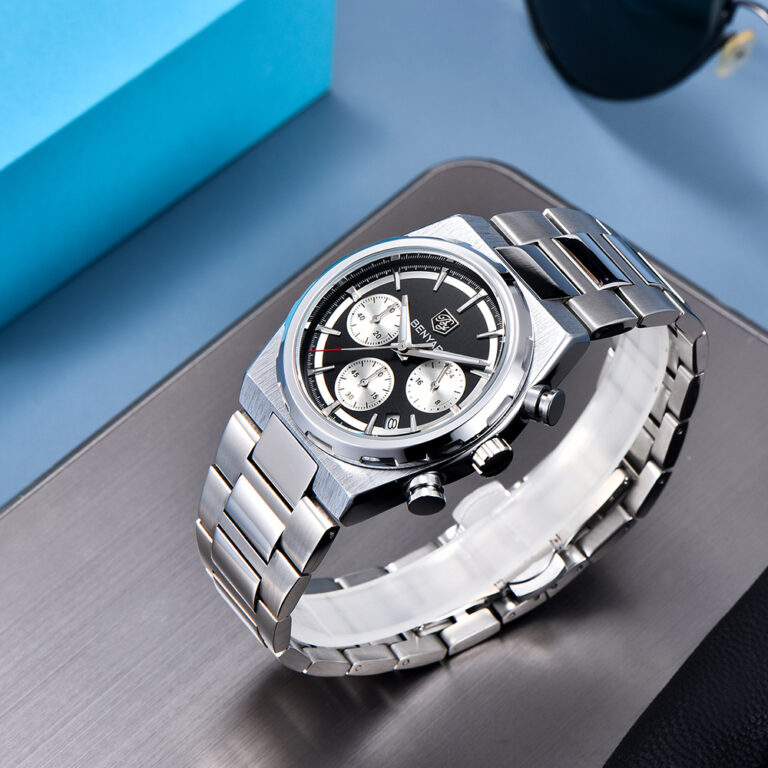 Alternative view of BENYAR BY-5204A Montre Homme Chronographe Étanche en Acier Inoxydable - Noir