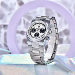 Alternative view of BENYAR BY-5204D Montre Homme Chronographe Étanche en Acier Inoxydable - Blanc