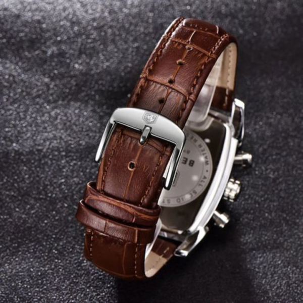 Alternative view of Ceinture Benyar élégante croco - Marron