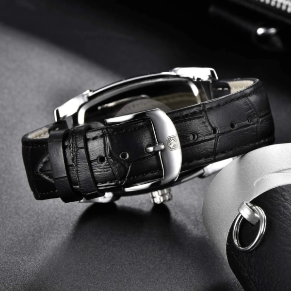 Alternative view of Ceinture Benyar élégante croco - Noire