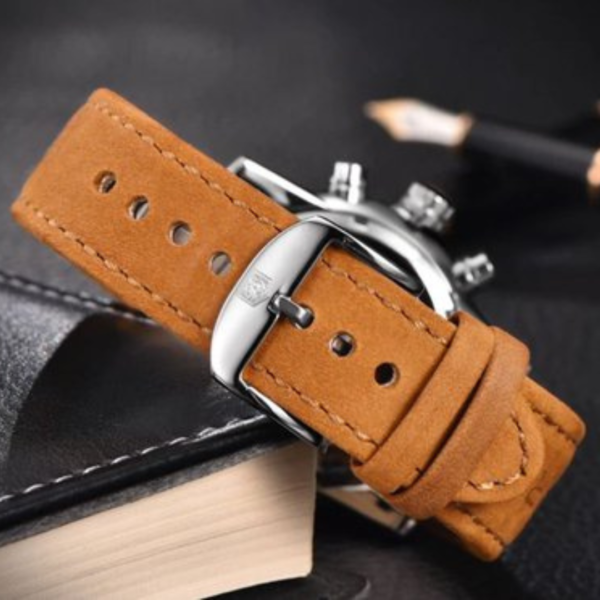 Alternative view of Ceinture Benyar élégante cuir dan - Marron