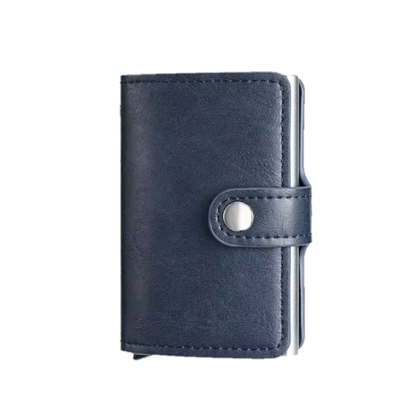 Porte Monnaie RFID Sécurisé - Protection Contre le Vol de Données - Bleu