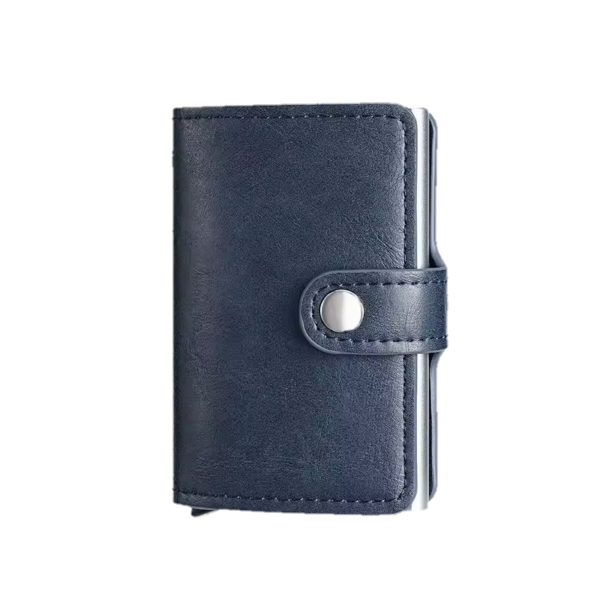 Porte Monnaie RFID Sécurisé - Protection Contre le Vol de Données - Bleu