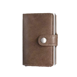 Porte Monnaie RFID Sécurisé - Protection Contre le Vol de Données - Marron