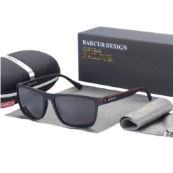 BARCUR 2139A - Lunettes de Sport pour Hommes - Polarisées, Légères, Idéales pour la Pêche et les Voyages (TR90)