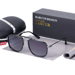 BARCUR 8026A - Lunettes de soleil de luxe carrées dégradées - Design Élégant et Intemporel