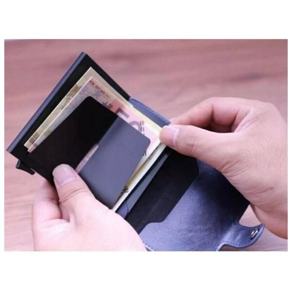 Porte Monnaie RFID Sécurisé - Protection Contre le Vol de Données - Bleu – Image 5