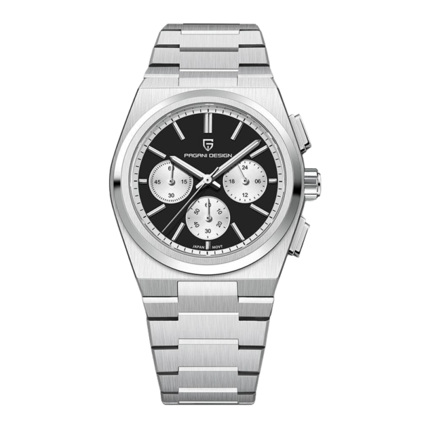PAGANI DESIGN PD-1761A - Montre Homme Chronographe Étanche en Acier Inoxydable - Noire
