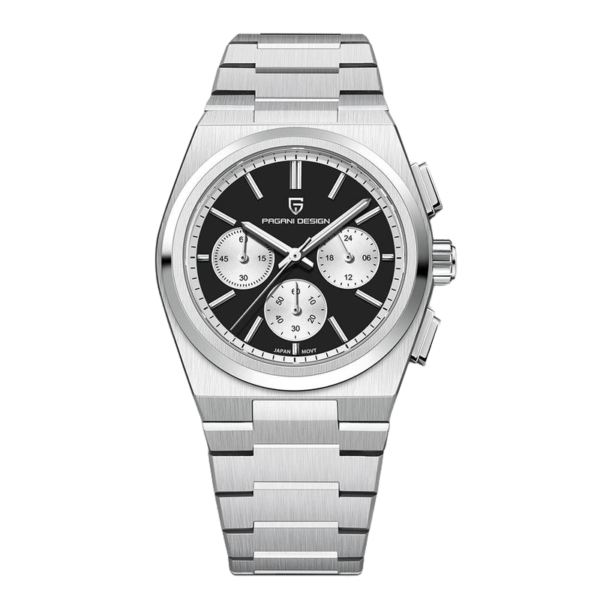 PAGANI DESIGN PD-1761A - Montre Homme Chronographe Étanche en Acier Inoxydable - Noire