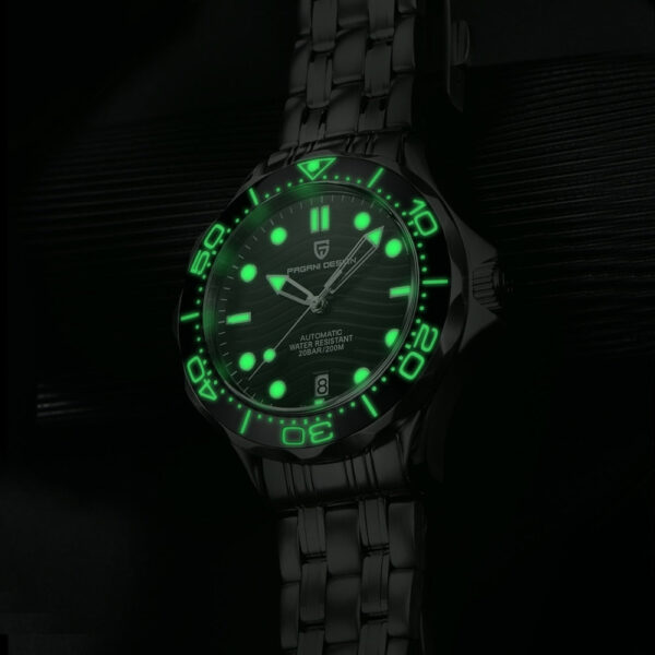 PAGANI DESIGN PD-1685A - Montre Homme Automatique Étanche en Acier Inoxydable - Noire – Image 6