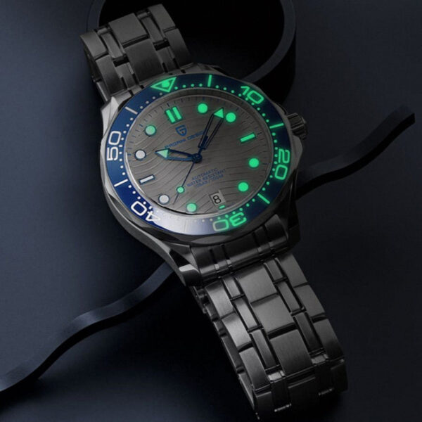 PAGANI DESIGN PD-1685B - Montre Homme Automatique Étanche en Acier Inoxydable - Grise – Image 3