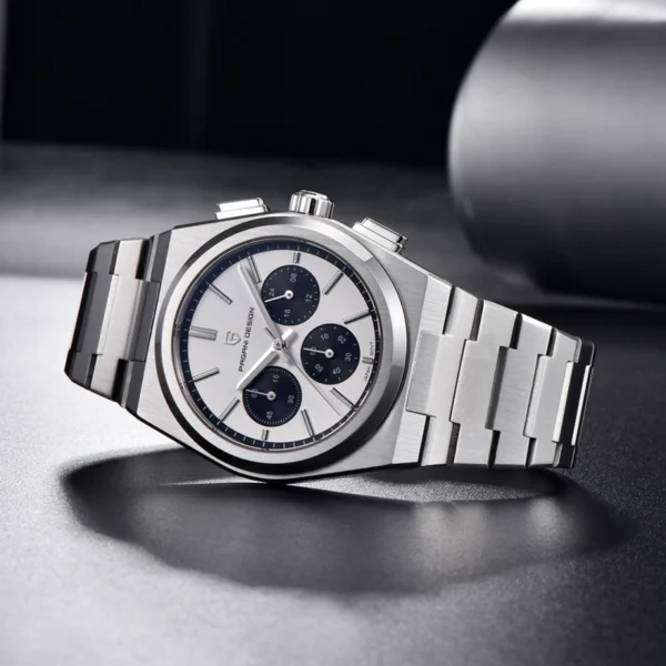 PAGANI DESIGN PD-1761B - Montre Homme Chronographe Étanche en Acier Inoxydable - Blanche – Image 3