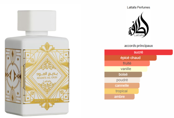 LATTAFA BADE'E AL OUD HONOR & GLORY - EAU DE PARFUM - 100 ML - عطر لطافة بديع العود – Image 6