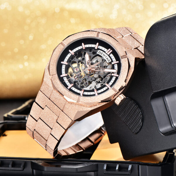 BENYAR BY-5212C Montre Homme Automatique Étanche en Acier Inoxydable - Bronze – Image 3