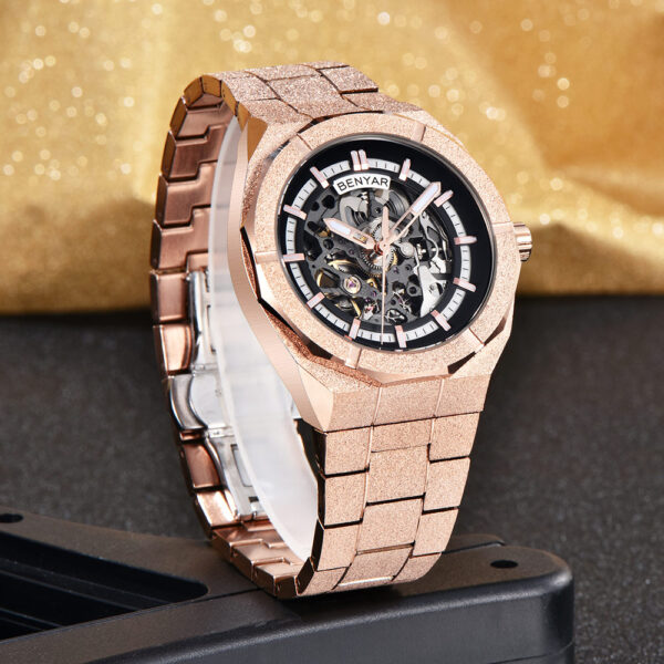 BENYAR BY-5212C Montre Homme Automatique Étanche en Acier Inoxydable - Bronze – Image 2