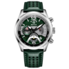 BENYAR BY-5171C Montre Homme Chronographe Vert– Bracelet en Cuir, Style Sport Chic & Étanche