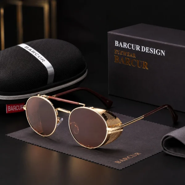 BARCUR Barcur 8375 Bleu ciel – Lunettes de soleil de luxe carrées dégradées – Design Élégant et Intemporel