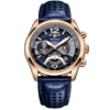 BENYAR BY-5171D Montre Homme Chronographe Bleu & Bronze – Bracelet en Cuir, Style Sport Chic & Étanche