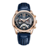 BENYAR BY-5171D Montre Homme Chronographe Bleu & Bronze – Bracelet en Cuir, Style Sport Chic & Étanche