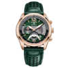 BENYAR BY-5171F Montre Homme Chronographe Vert & Bronze – Bracelet en Cuir, Style Sport Chic & Étanche