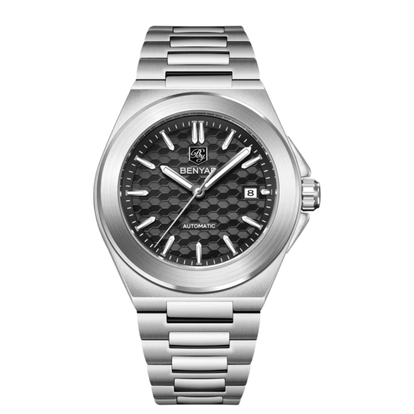 BENYAR BY-5219A Montre Homme Automatique Étanche en Acier Inoxydable - Noir