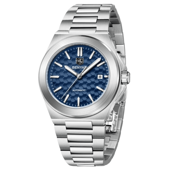 BENYAR BY-5219B Montre Homme Automatique Étanche en Acier Inoxydable - Bleu