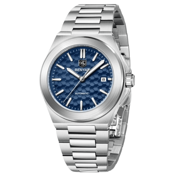 BENYAR BY-5219B Montre Homme Automatique Étanche en Acier Inoxydable - Bleu