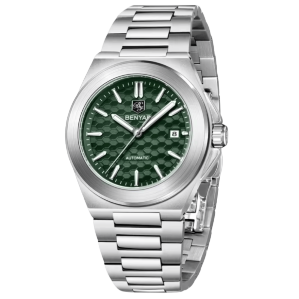 BENYAR BY-5219C Montre Homme Automatique Étanche en Acier Inoxydable - Vert