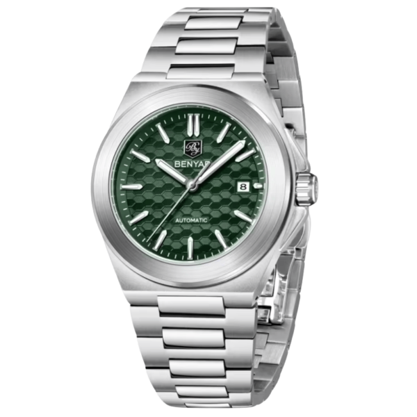 BENYAR BY-5219C Montre Homme Automatique Étanche en Acier Inoxydable - Vert