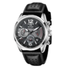 BENYAR BY-5171A Montre Homme Chronographe Noir  – Bracelet en Cuir, Style Sport Chic & Étanche