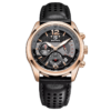 BENYAR BY-5171E Montre Homme Chronographe Noir & Bronze – Bracelet en Cuir, Style Sport Chic & Étanche