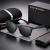 BARCUR A21-300A Bleu – Lunettes de soleil de luxe carrées dégradées – Design Élégant et Intemporel