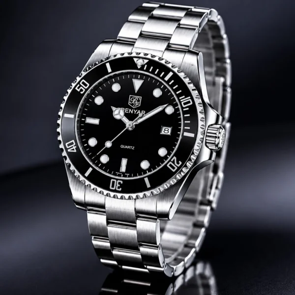 Alternative view of BENYAR BY-5223A Montre Homme Classique Étanche en Acier Inoxydable - Noir