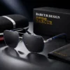 BARCUR Barcur 8769A Bleu – Lunettes de soleil de luxe carrées dégradées – Design Élégant et Intemporel